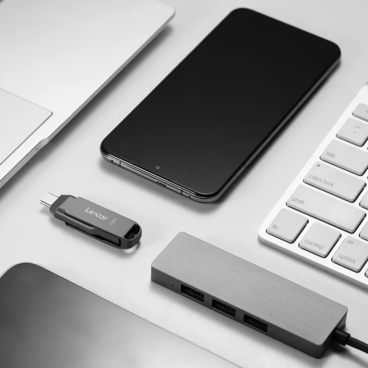 JumpDrive Dual Drive D400 USB 3.1 Type-C/Type-A (แฟลชไดรฟ์แบบ 2-in-1) หัวเชื่อมต่อแบบ USB Type-C และ Type-A by Lexar