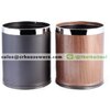 ถังขยะในห้องพักหุ้มหนังแบบ 2 ชั้น สีน้ำตาล (Double layers guest room bin with pvc. leather cover) 001-GRB9443-14