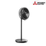 MITSUBISHI พัดลมตั้งพื้นกึ่งตั้งโต๊ะใบพัด 12 นิ้ว 3D SMART FLOW รุ่น R12-DW สีดำ