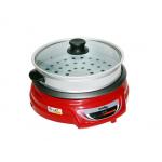 Imarflex หม้อสุกี้อเนกประสงค์ พร้อมซึ่งนึ่งรุ่น LP-846 (สีแดง)