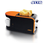 OTTO เครื่องปิ้งขนมปังและชงกาแฟ รุ่น CM-020 สีส้ม