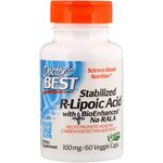 (Pre-order)Doctor's Best, Stabilized R-Lipoic Acid with BioEnhanced Na-RALA, 100 mg, 60 Veggie Caps"ยอดขายอันดับ1" สูตรเพิ่มไบโอติน ช่วยเพิ่มระดับกลูต้าไธโอนในร่างกาย ดูดซึมได้ดีกว่า ALA ทั่วไป
