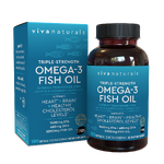 Viva Naturals Omega 3 Fish Oil - Omega 3 Supplement with Essential Fatty Acid Combination of EPA & DHA, Triple Strength Wild Fish Oil Capsules with No Fish Burps, 180 Softgels Capsules สินค้าแบรนด์คุณภาพ เกรดพรีเมียมจากอเมริกาค่ะ