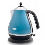 Delonghi กาต้มน้ำไฟฟ้า 1.7 ลิตร ไฟ 2000 วัตต์ ตัวเครื่องทำจากสแตนเลส รุ่น KBO2001 สีฟ้า