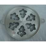 พิมพ์ขนมไข่อะลูมิเนียม เล็ก ขนาด 7 นิ้ว แบบที่ 5 (พิมพ์รูปปลาตัวเล็ก 6 ตัว) 016-KK-AL57 Khanom Khai mold aluminum 7 inch number5 Small Fish mold. 016-KK-AL57 อุปกรณ์ทำขนม