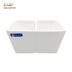 ที่ล้างพู่กันเซรามิกเกรดพอร์ซเลน Meeden 2 ช่อง