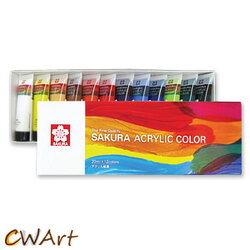 ชุดสีอะคริลิค Sakura 12สี 20ml
