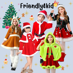 พร้อมส่ง ชุดคริสต์มาส เด็กชาย เด็กหญิงชุดซานตี้ ซานต้า