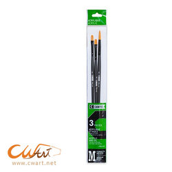 ชุดพู่กันสีอะคริลิคCampus Raphael 3ด้าม size"M"