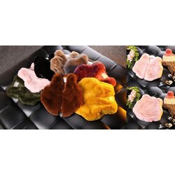 F- กันหนาว: เสื้อกั๊กขนนุ่ม สีน้ำตาลอ่อน