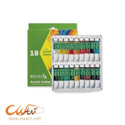 สีอะคริลิคReeves x18สี,12ml