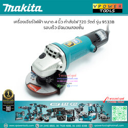 Makita 9533B เครื่องเจียร 4" (รุ่นพิเศษ) 720 วัตต์ ความเร็ว 12,000 รอบต่อนาที