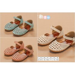 Friendly4kid รองเท้าคัชชูลายฉลุ สีฟ้า,สีชมพู,สีขาว