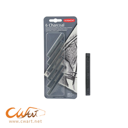 ชุดชาร์โคแท่งเหลี่ยม Derwent 6 ชิ้น