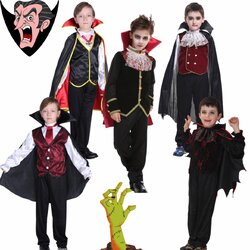 friendly4kid ชุดฮาโลวีน haloween ชาย แวมไพร์ แดรกคูล่า พร้อมผ้าคลุม