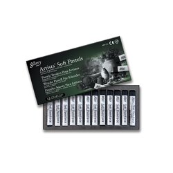 ชุดสีชอล์ค Mungyo Gallery Artists' Soft Pastel 12สี Charcoal