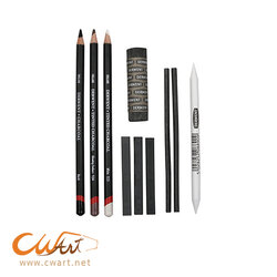 ชุดรวมชาร์โค Derwent Charcoal 10 ชิ้น