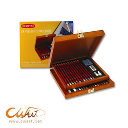 ชุดรวมสีชอล์ค Derwent Pastel Collection 35 ชิ้น กล่องไม้