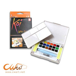 ชุดสีน้ำ Koi 18สี + พู่กันแทงค์