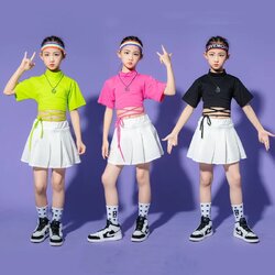 ชุดเต้น**เฉพาะเสื้อ** เสื้อครอปเอวลอย แบบผูกเอว สีสดใส