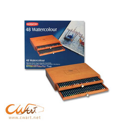 ชุดสีไม้ Derwent Watercolour 48 สี กล่องไม้