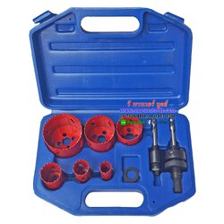 VPOWER ชุดโฮลซอ ไบเมททัล 9 ชิ้น สำหรับเจาะไม้ เหล็ก อลูมิเนียม พร้อมแกนต่อ อย่างดี