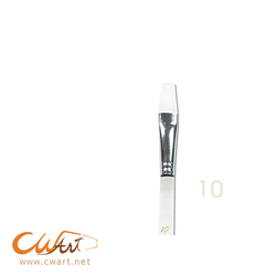 พู่กันสีน้ำSeikai หัวแบนขนขาว