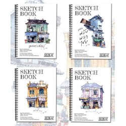 สมุดสเก็ตช์สันลวด Seikai Louis 180g 30แผ่น
