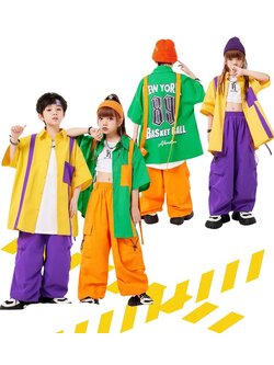 ชุดเต้น ฮิปฮอป เสื้อแขนแต่งแถบ+กางเกงขายาว