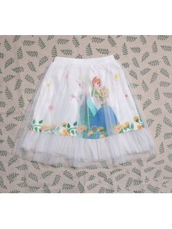 กระโปรง สีขาว ลายโฟเซ่น