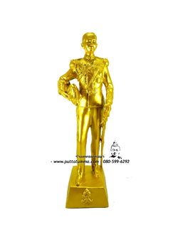 เสด็จเตี่ย กรมหลวงชุมพรเขตอุดมศักดิ์ สีทอง เนื้อเรซิ่น ขนาด 5 นิ้ว สูง 14 นิ้ว