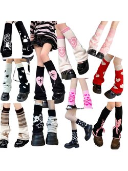 พร้อมส่ง ถุงเท้ายาว สไตล์ Y2K แบบไม่สวมเท้า ใส่แบบยาวหรือแบบย่น ผู้ใหญ่