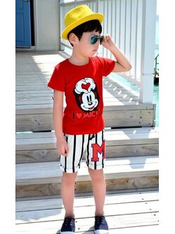 ชุดเด็ก : เสื้อยืดมิีกกี้เมาส์+กางเกง