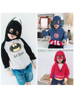 เสื้อกันหนาว บุขน ฮีโร่ ฮูดมีหน้ากาก
