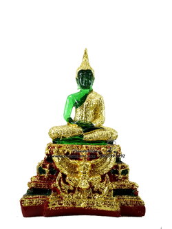 พระแก้วมรกต ทรงเครื่องฤดูฝน เนื้อเรซิ่น หน้าตัก 5 นิ้ว สูง 11.5 นิ้ว