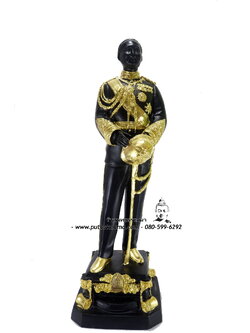 เสด็จพ่อ ร.5 องค์ยืน size 9 เนื้อโลหะ ปิดทองแท้เครื่องทรงฉลองครบรอบ 150 ปี พระราชสมภพ ขนาด 9 นิ้ว สูง 21 นิ้ว