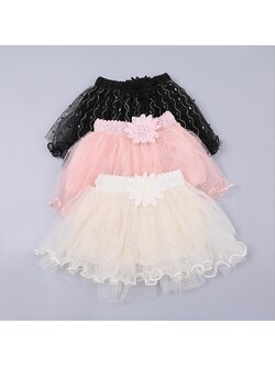 กระโปรง กระโปรงเด็ก ทรงสั้น ระบายขอบ