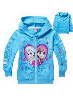 กันหนาว : กันหนาวโฟเซ่น สีฟ้า ซิปหน้า