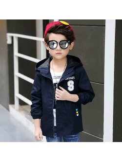 F-เสื้อแจ็คเก็ต มีฮูดสีกรม เลข 69