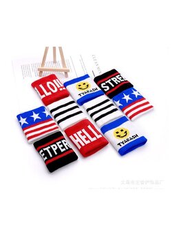 สายรัดข้อมือ ข้อมือ ชุดเต้นฮิปฮอป แพค 1 ชิ้น มีลายมากกว่าปก คลิกดูแบบด้านใน