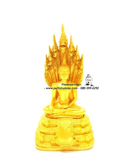 พระประจำวันเสาร์ เนื้อเรซิ่น พ่นทอง หน้าตัก 5 นิ้ว สูง 13 นิ้ว