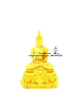 พระประจำวันพฤหัสบดี เนื้อเรซิ่น พ่นทอง หน้าตัก 5 นิ้ว สูง 9.5 นิ้ว