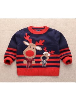 เสื้อกันหนาว ไหมพรม ลายกวาง