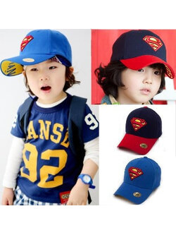 หมวกเด็ก ซุปเปอร์แมน สีกรม