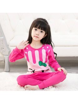 ชุดนอนเด็ก แมว สีชมพู