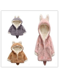 เสื้อกันหนาว บุขน สีเทา/สีชมพู