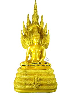 พระประจำวันเสาร์ เนื้อเรซิ่น พ่นทอง หน้าตัก 9 นิ้ว สูง 23 นิ้ว