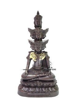 พระเศรษฐีนวโกฎิ เศียรชั้น เนื้อโลหะ หน้าตัก 5 นิ้ว สูง 11.5 นิ้ว