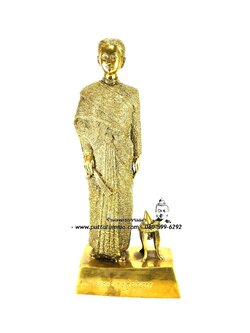 สมเด็จพระนางเจ้าสุนันทากุมารีรัตน์ พระบรมราชเทวี ( พระนางเรือล่ม ) เนื้อโลหะ ขนาด 5 นิ้ว สูง 13 นิ้ว