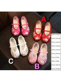 F รองเท้าจีนเด็ก ลายดอกเหมย